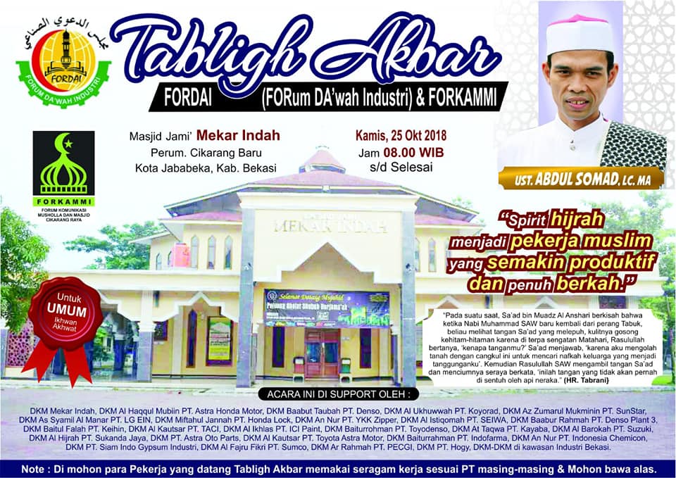 Jadwal Ustadz Abdul Somad Oktober 2018