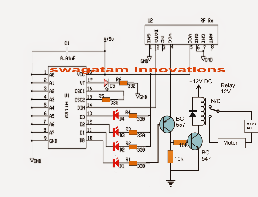 Remote Controlled, Wireless Water Level Controller Circuit d1 wiring diagrams 