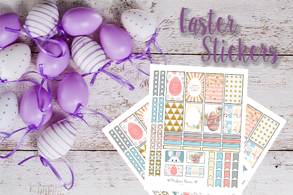 Free Printable Easter Stickers for your Planner