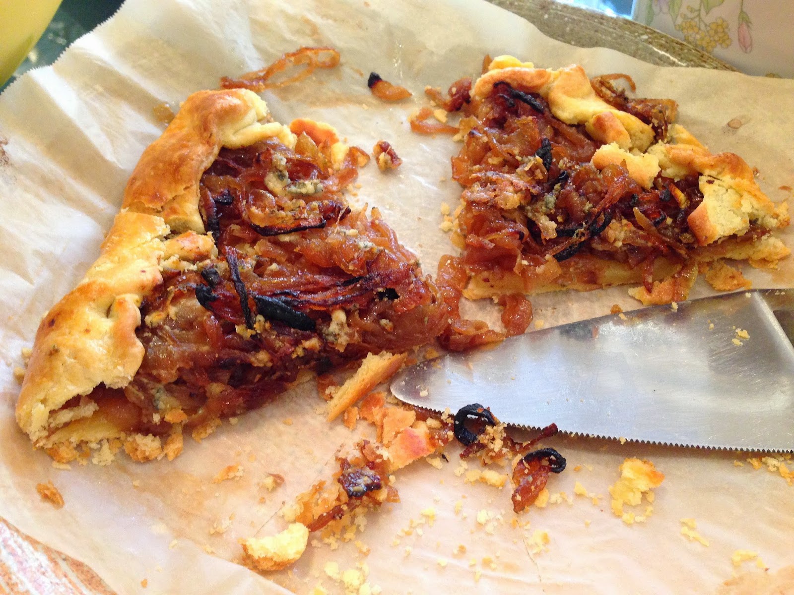 Some Like it Haute Caramelised onions & blue cheese galette