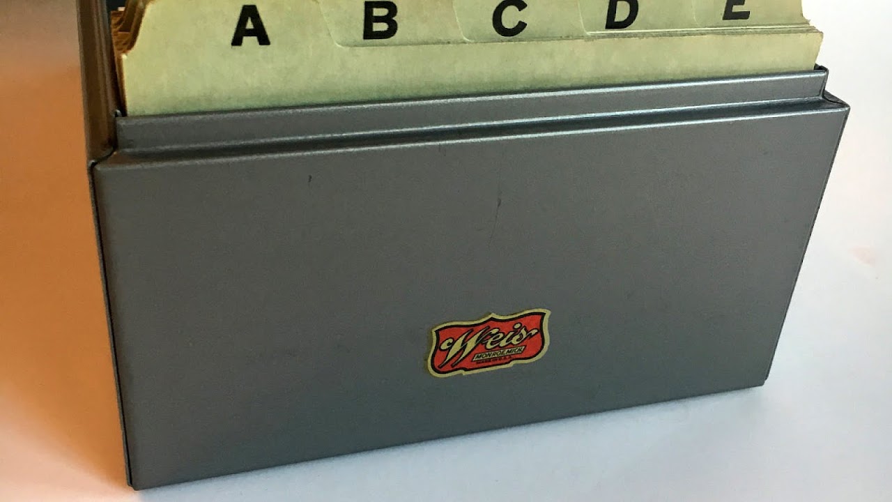 Metal Index Card File Box Index Choices
