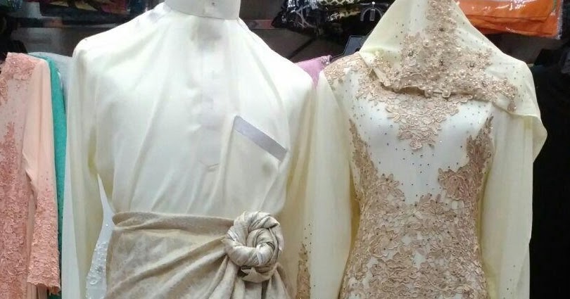 baju pengantin gold cream