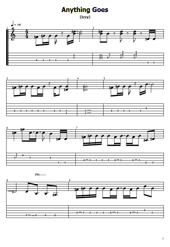 Anything Goes Tabs Guns N' Roses - How To Play Anything Goes On Guitar Tabs & Sheet Online
