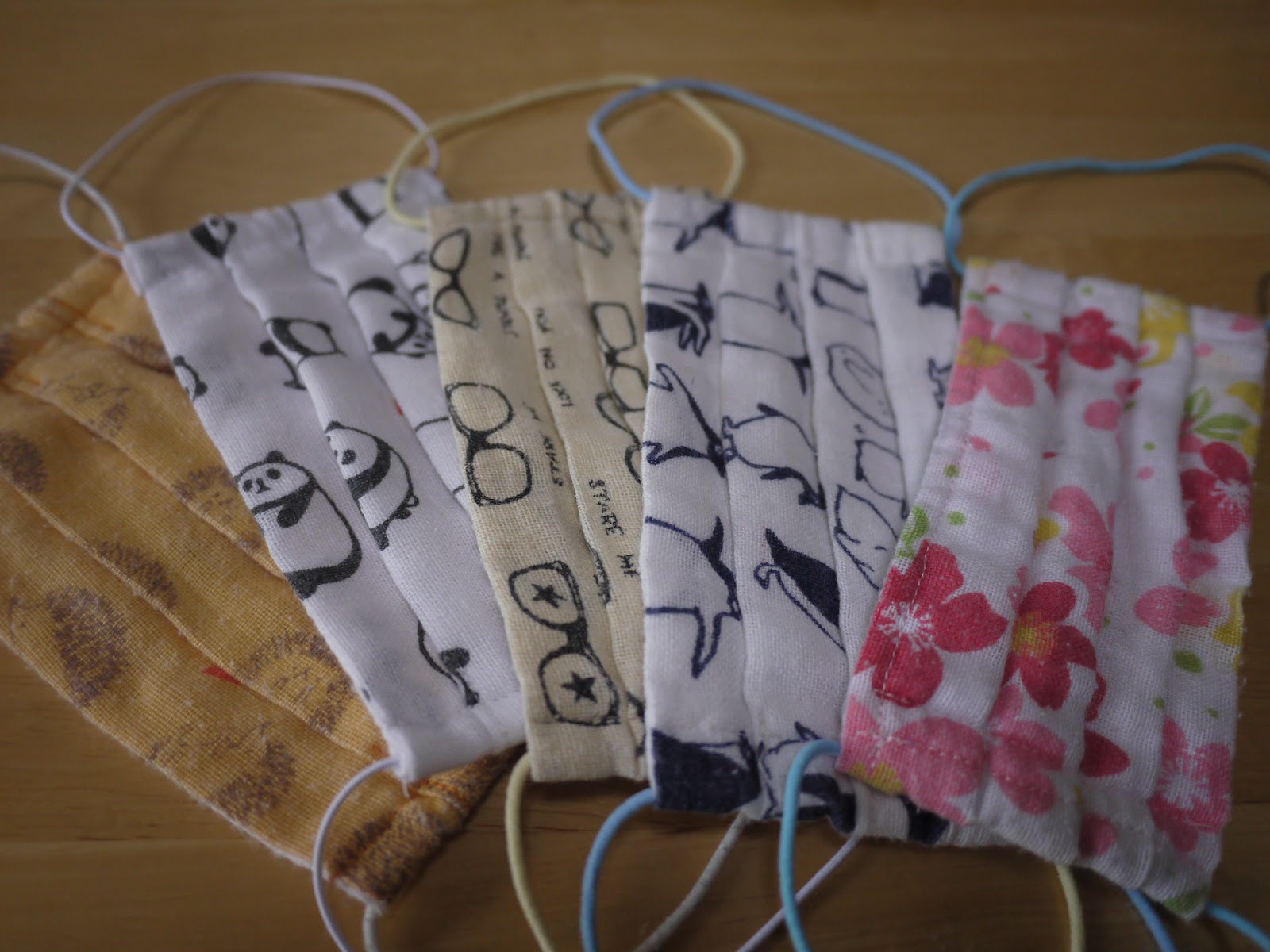 かまぼこ母さんのキャンプ絵日記 子どもの入学グッズを手作り 手ぬぐいとさらしで作るマスクがお勧め