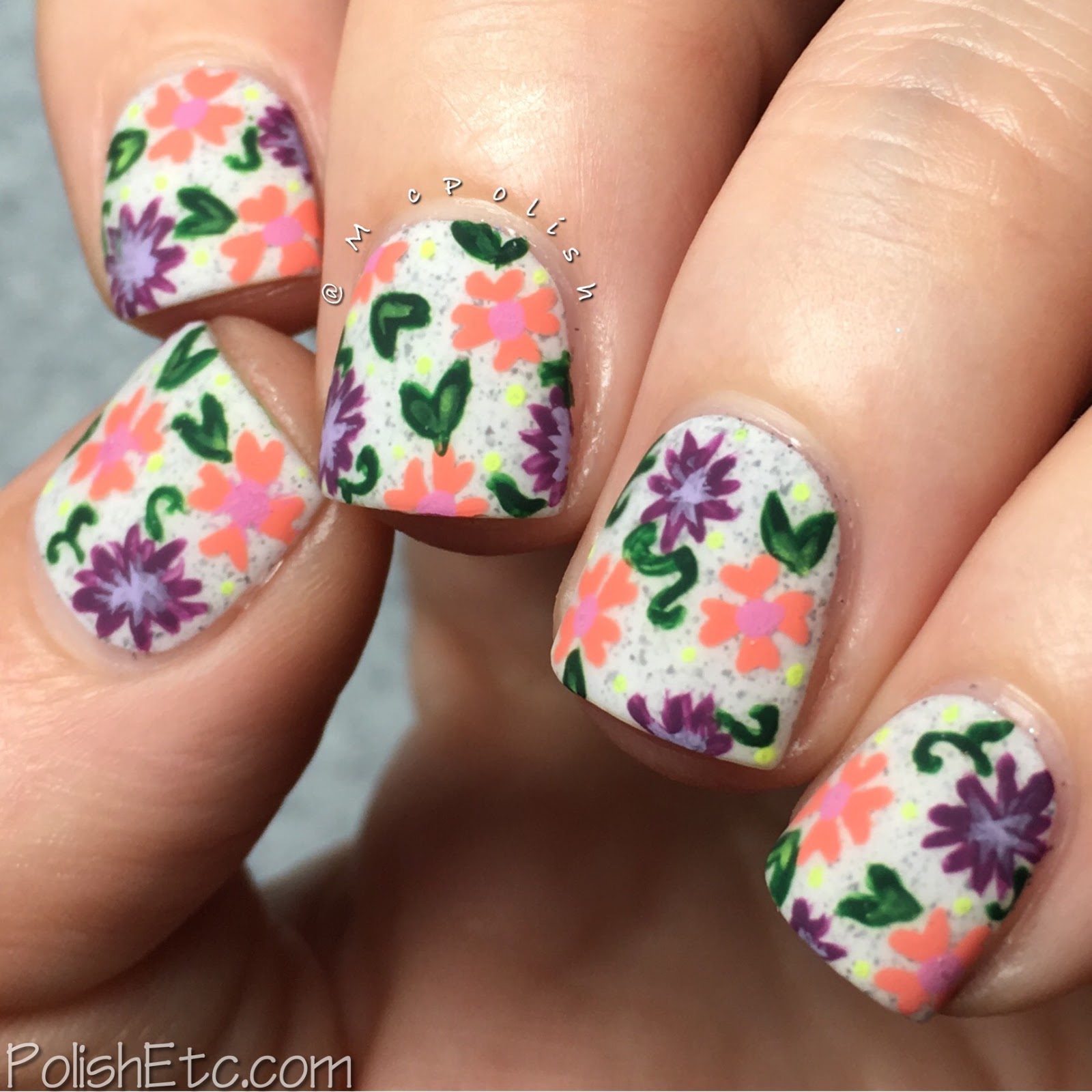Floral Nails for the #31DC2016Weekly - Polish Etc.