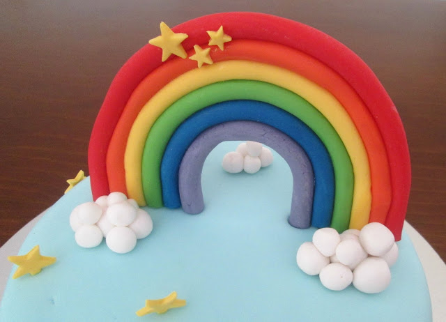 arcoiris de fondant