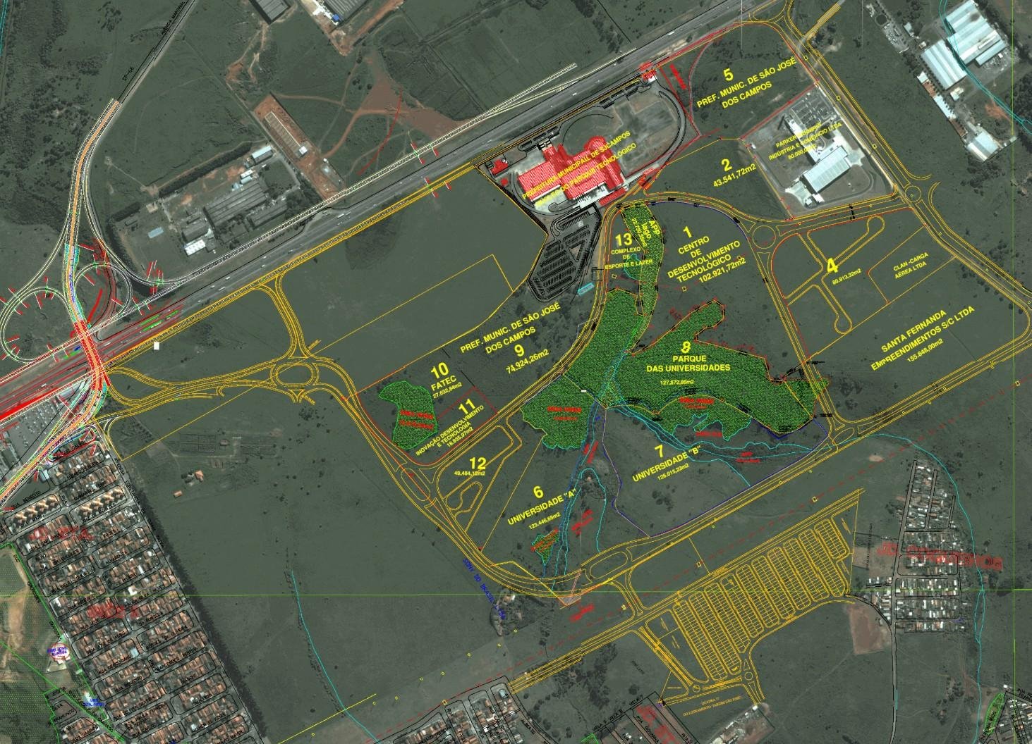 Mapa Dos Bairros De São José Dos Campos