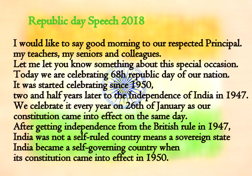 😂 Republic day speech. Republic Day 2019 On India's 70th Republic Day