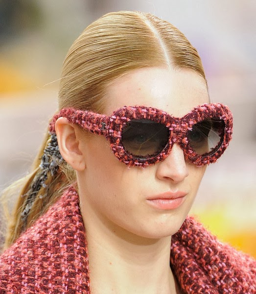 Pink and Brown Tweed Sunglasses, 2014