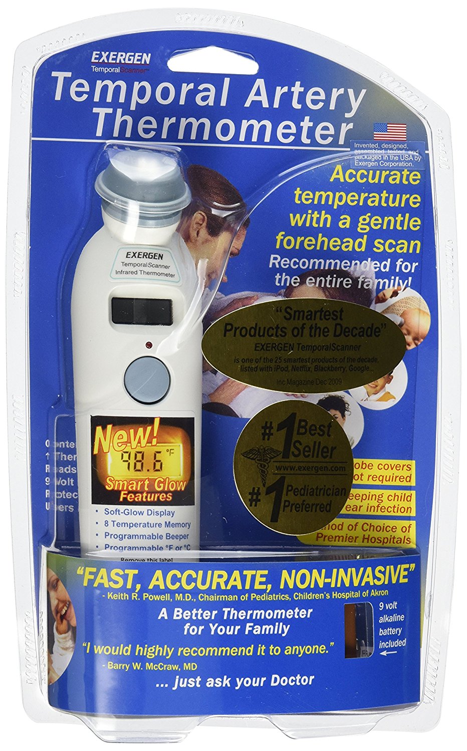 Exergen Temporal Scan Forehead Artery Baby Thermometer Tat2000c