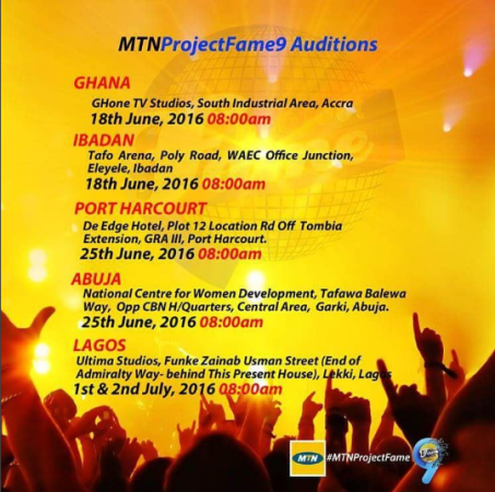 Fame Lives here! - 5 Reasons Why You should Participate in MTN Project Fame 9.0!
