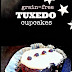 Grain-Free Tuxedo Cupcakes (Chocolate chocolate-chip cakes with Vanilla Frosting)! Grain-free, vegan, Paleo