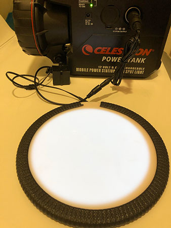 Gerd Neumann light panel provides uniform lighting for camera flat field images (Source: Palmia Observatory)