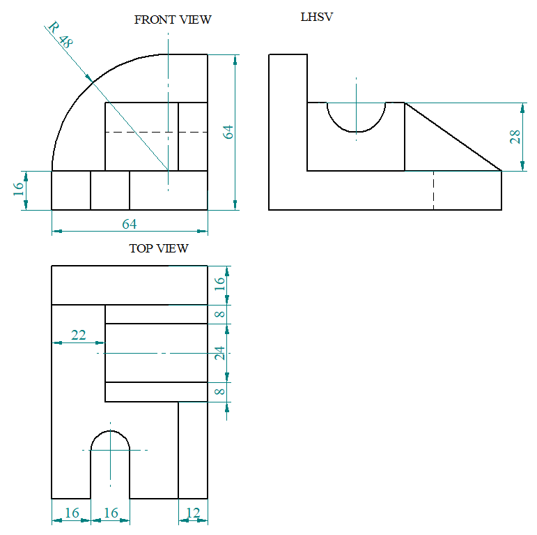 Orthographic Projection Example