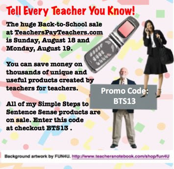 Huge Back to School Sale at TeachersPayTeachers.com photo