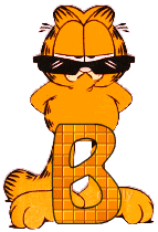 Abecedario Animado de Garfield con Gafas de Sol. Garfield Animated Abc.