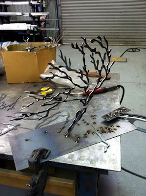 Corten Steel Little Tree Sculpture
