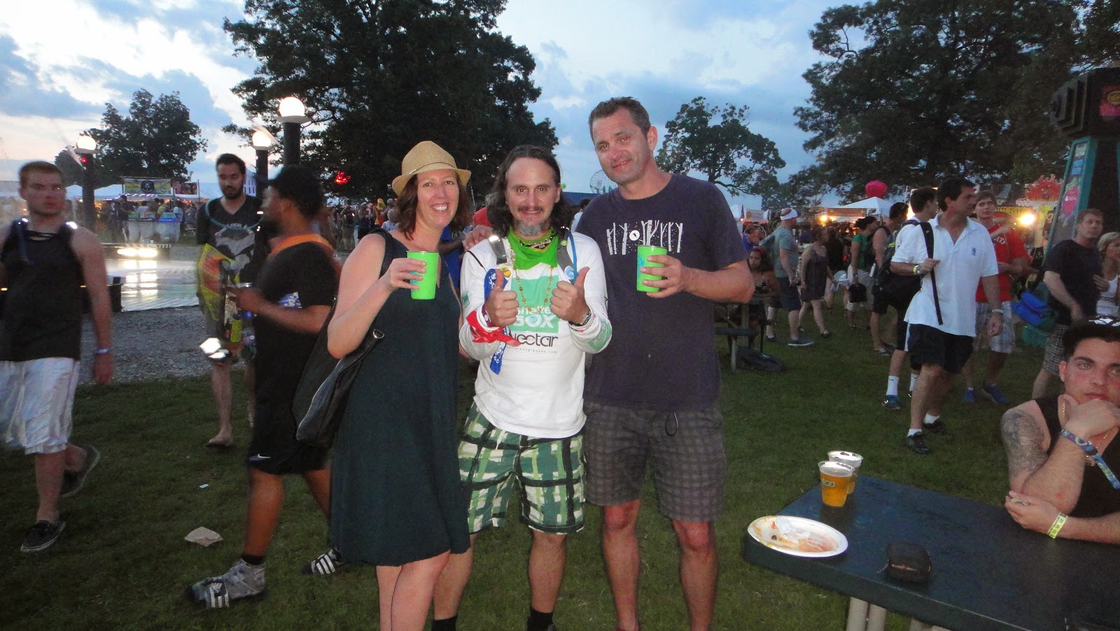 Bonnaroo Chris and a couple from Australia, 2014
