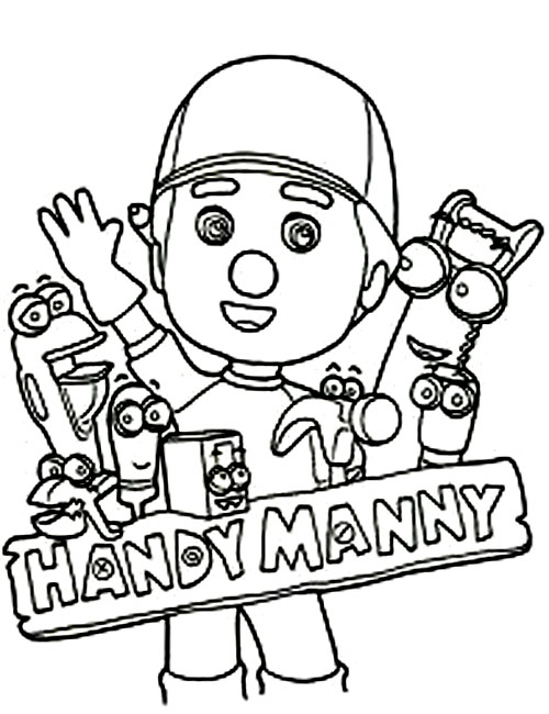 Disney handy manny coloring pages for kids title=