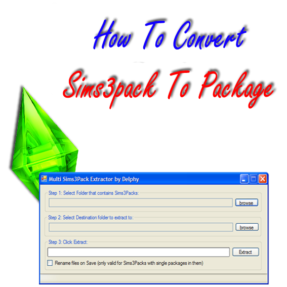 Конвертировать sims3pack в package. Установить файл package