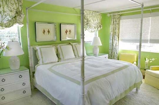 The Glam Pad: 50 Gorgeous Green and White Bedrooms