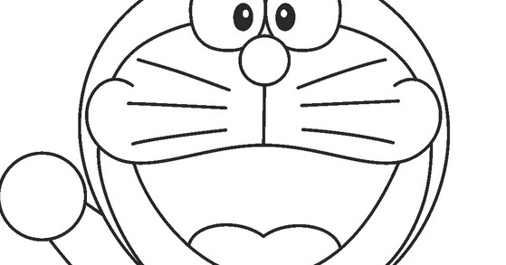 gambar doraemon hitam putih