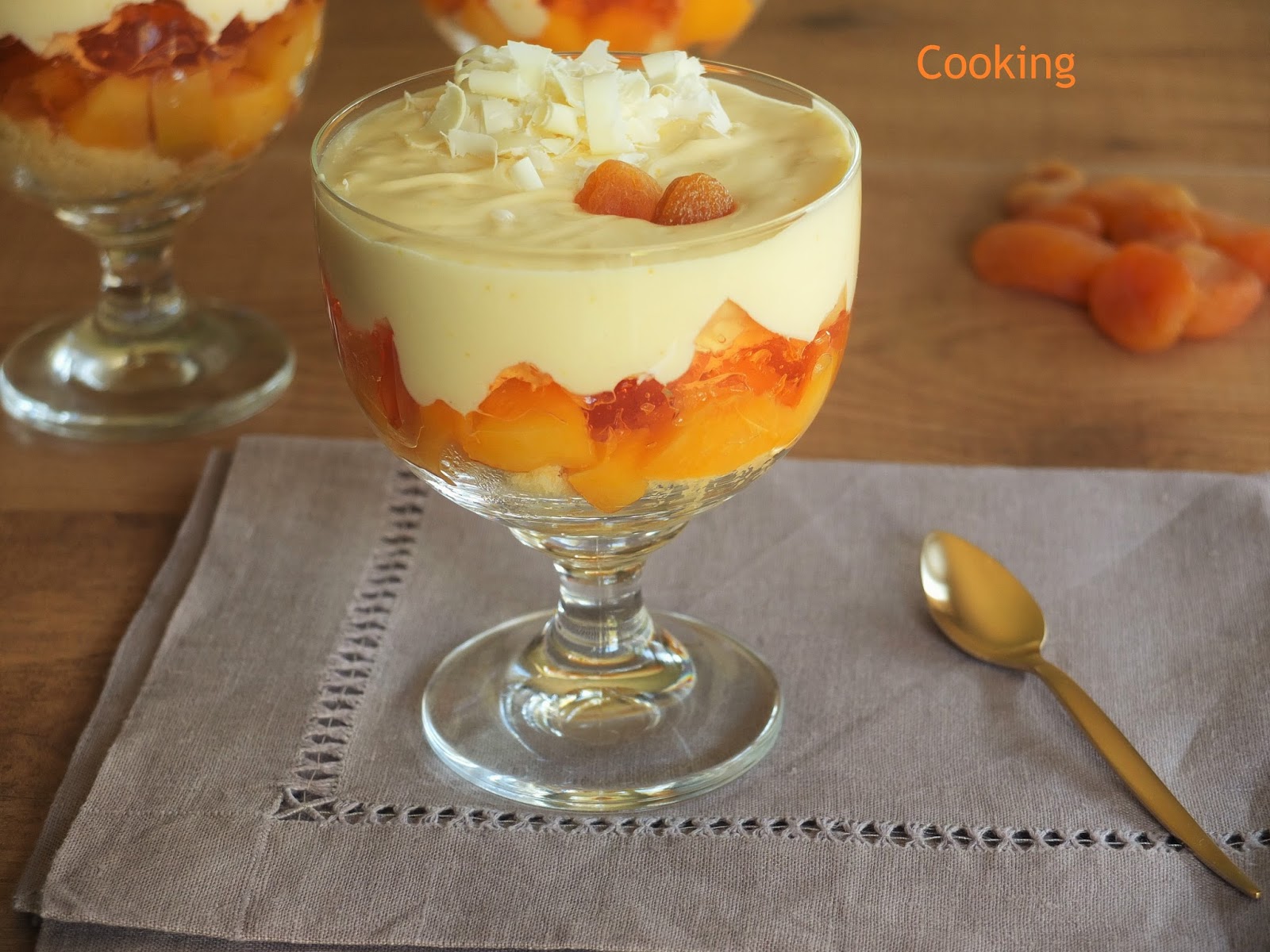 Cooking Books: Trifle de pêssego e chocolate branco | Peach and white ...