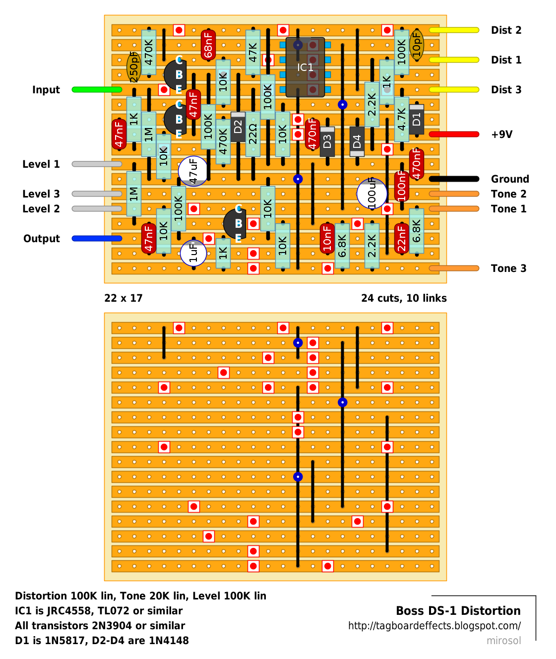 Guitar FX Layouts: DS-1 Distortion