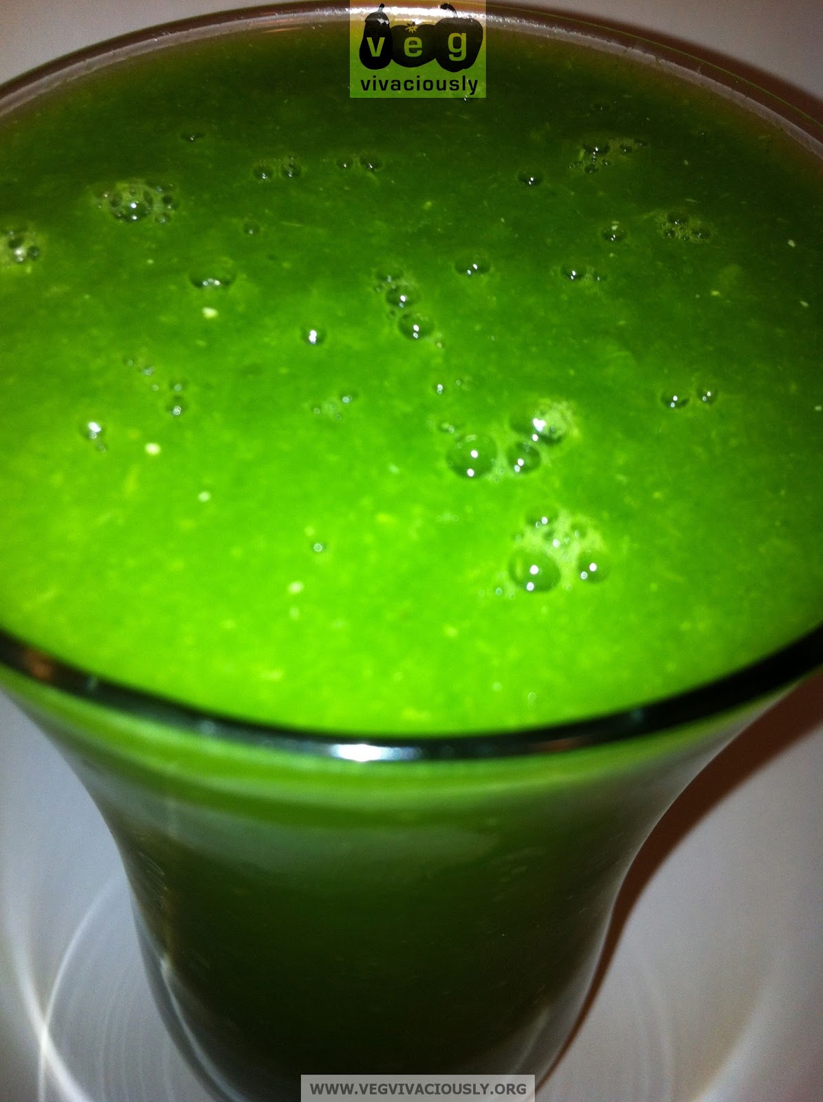 Veg Vivaciously Mustard Orange Juice Green Smoothie