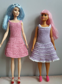 Linmary Knits: Crochet dresses for tall and curvy Fashionista Barbie