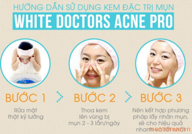 Công dụng và cách dùng kem trị mụn White Doctors Acne Pro
