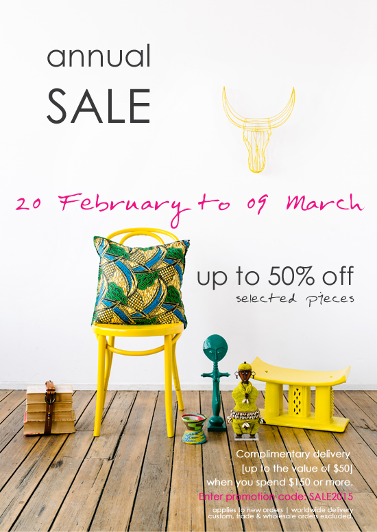 Safari Fusion blog | Annual SALE starts today | Up to 50% off selected African art, crafts + homewares