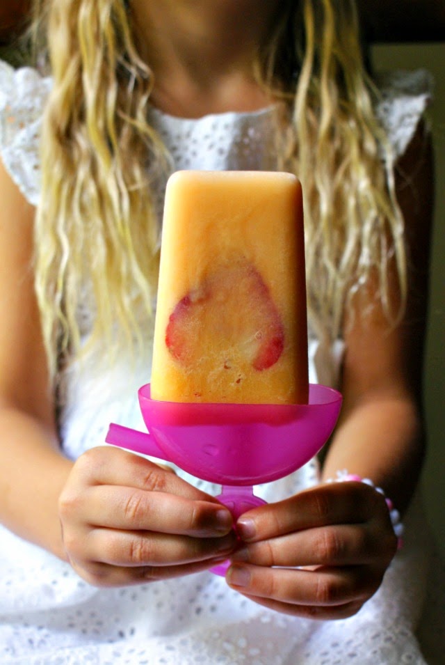 Cantaloupe Popsicles made with just three ingredients are the perfect sweet summertime treat!