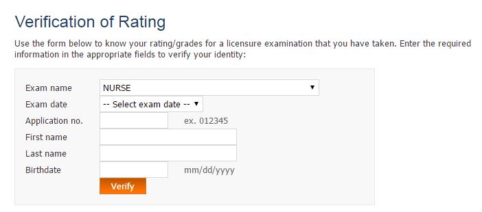 June 2017 NLE takers verification of ratings (VoR)