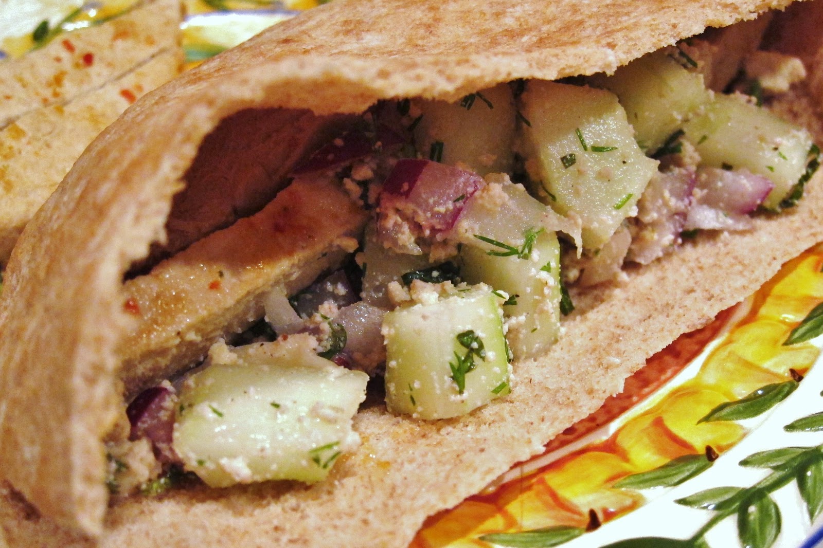 The Vegan Chronicle CucumberFeta Salsa with Pita Crisps