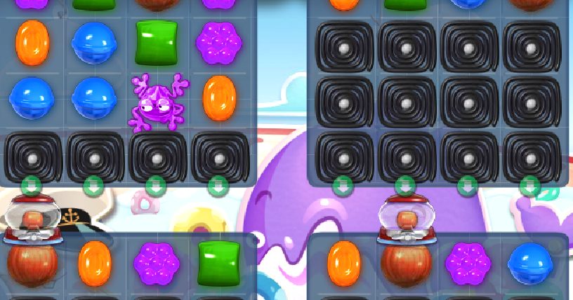 how to destroy frog in candy crush 547