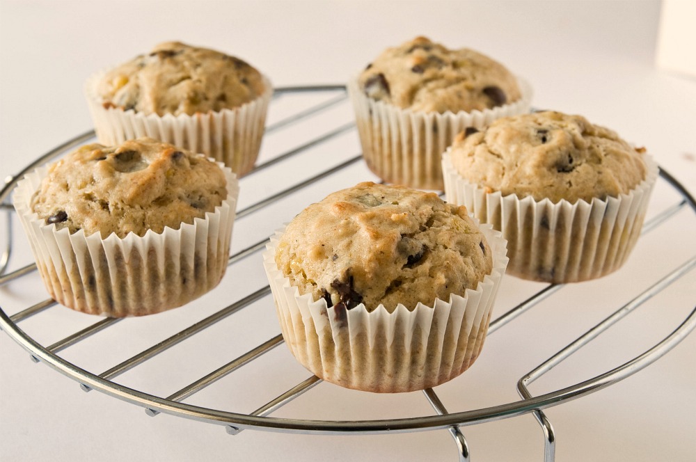 Choco Chips Muffins de plátano y chocolate.