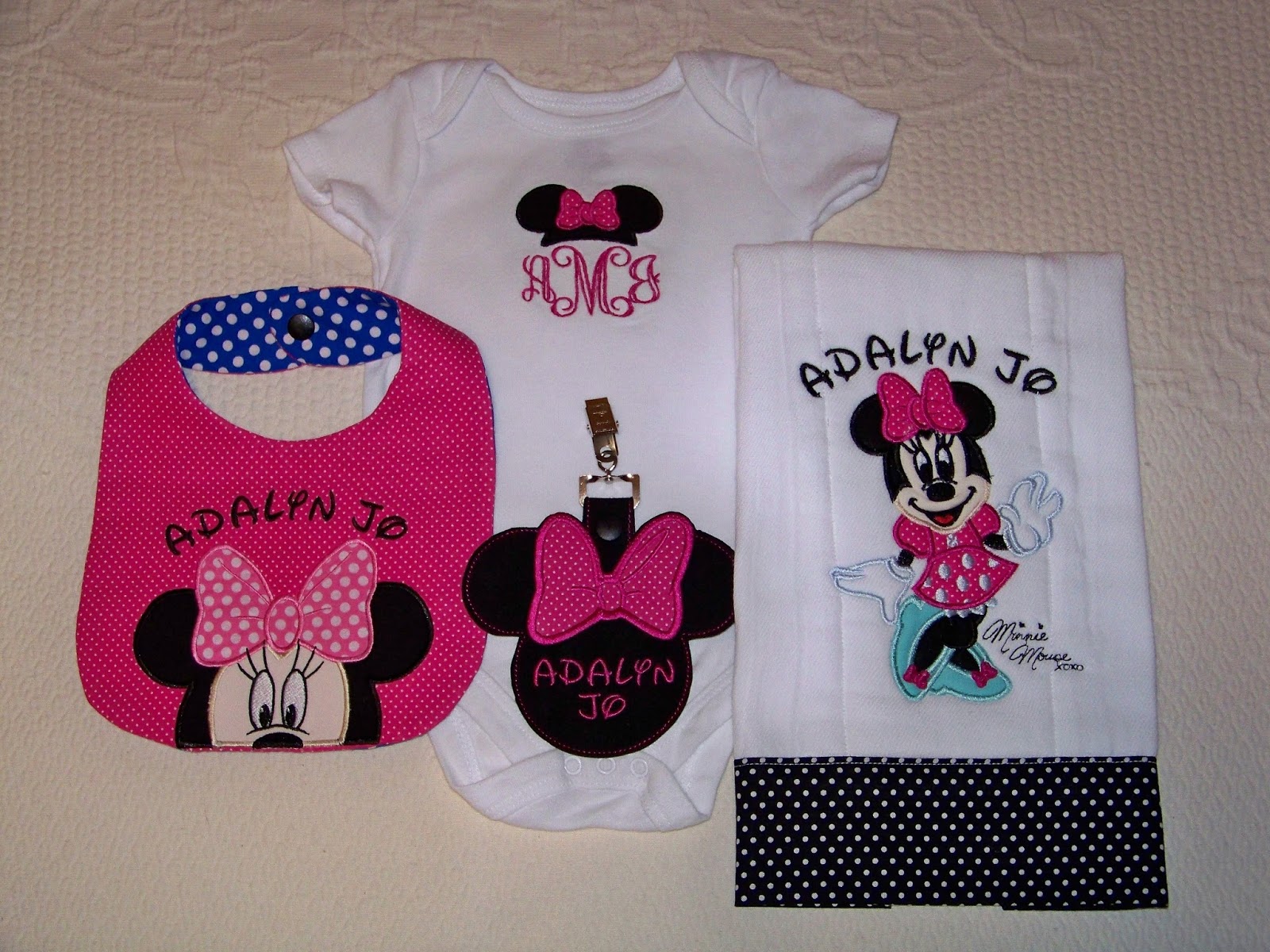 With Glittering Eyes Embroidered Onesie Tutorial Personalized Baby