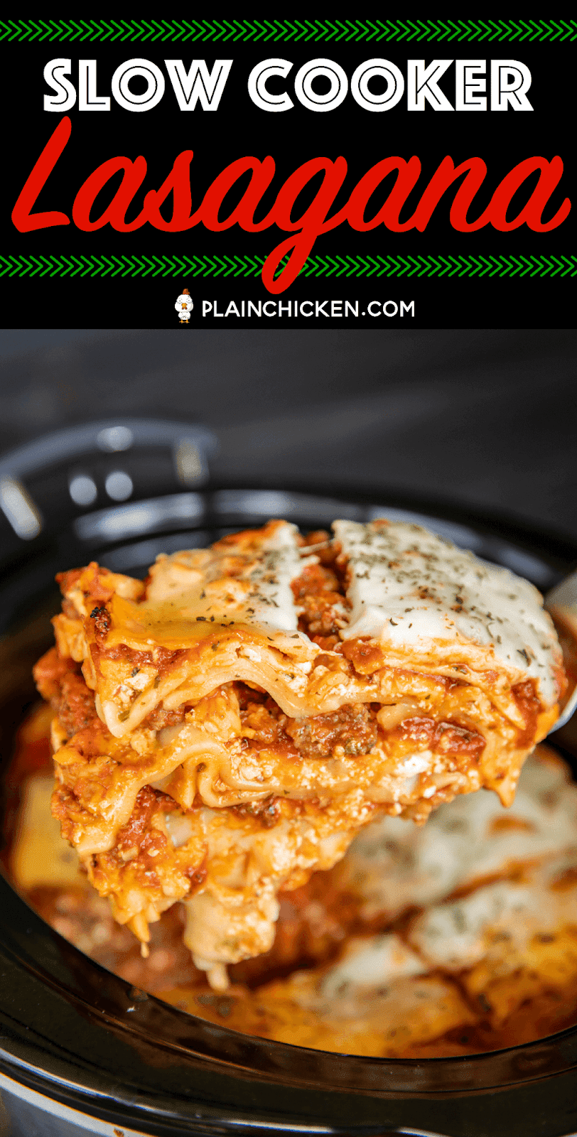 Slow Cooker Lasagna Plain Chicken