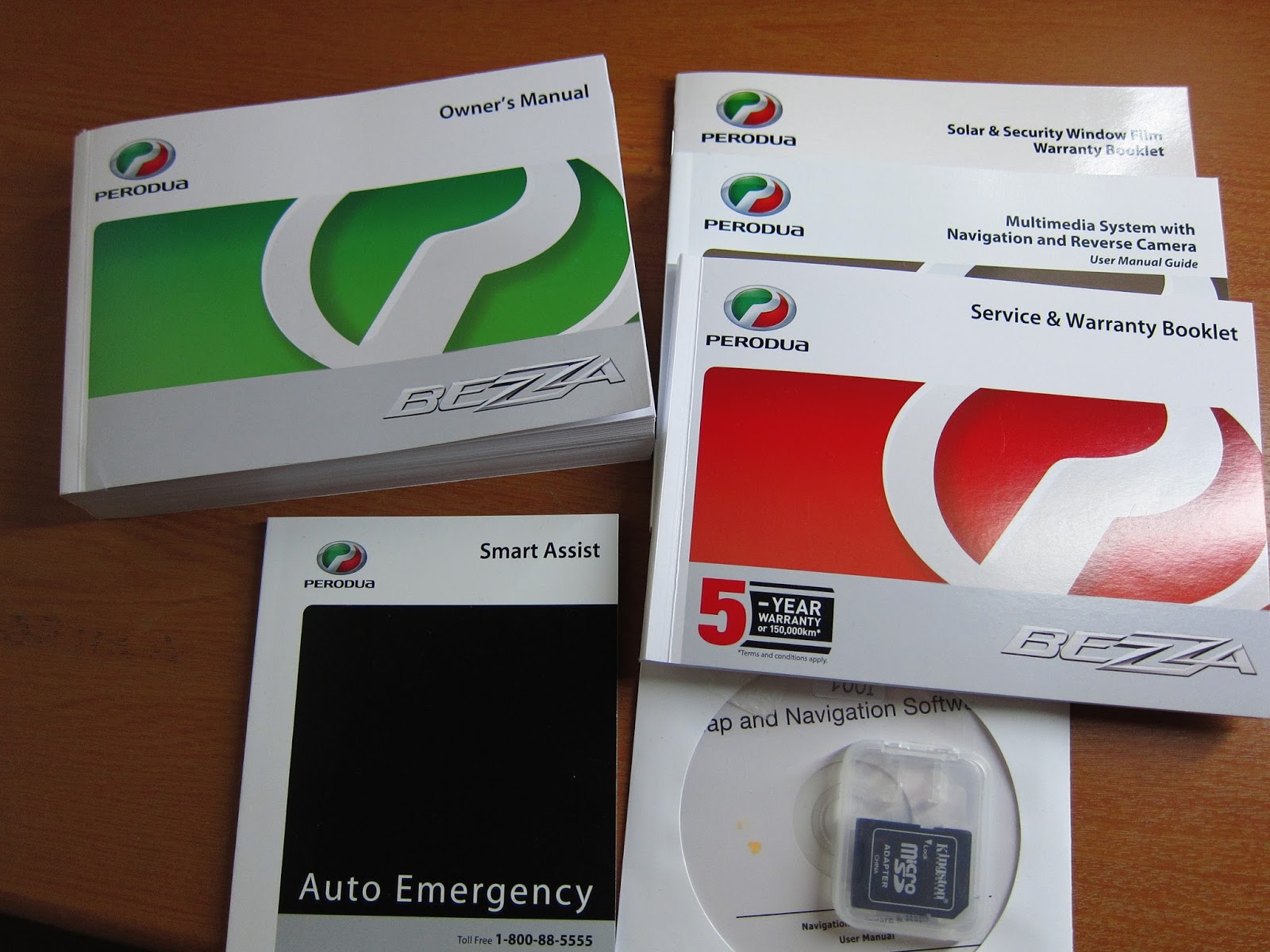 Perodua Bezza Owner's Manual and booklets