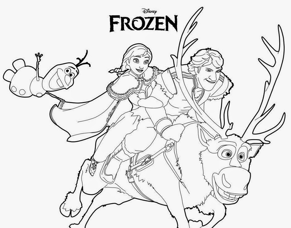 Sketsa Mewarnai Gambar Frozen Dunia Putra Putri Olaf