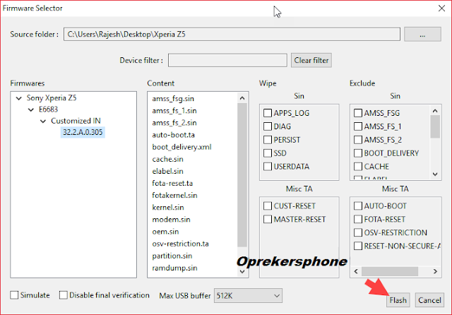Flash Sony Xperia Z3 D6603