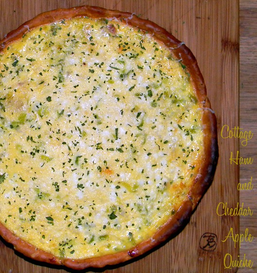 Wish Upon A Dish Cottage Ham and Cheddar Apple Quiche