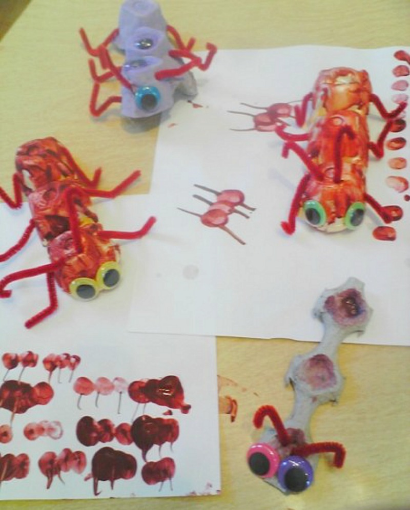 Egg Carton Ants Art Craft Adventures of Kids Creative Chaos