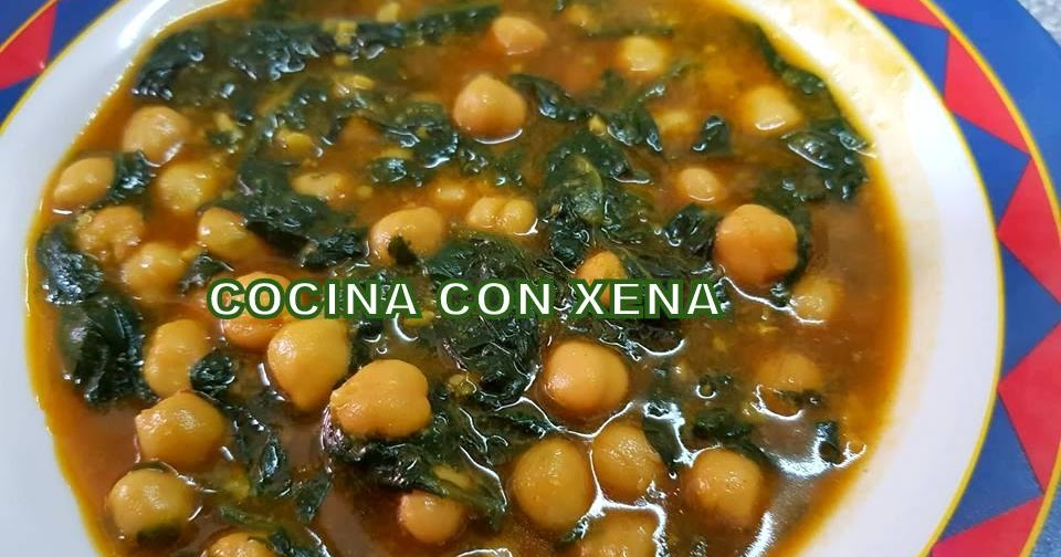 COCINA CON XENA Garbanzos con espinacas, en Thermomix