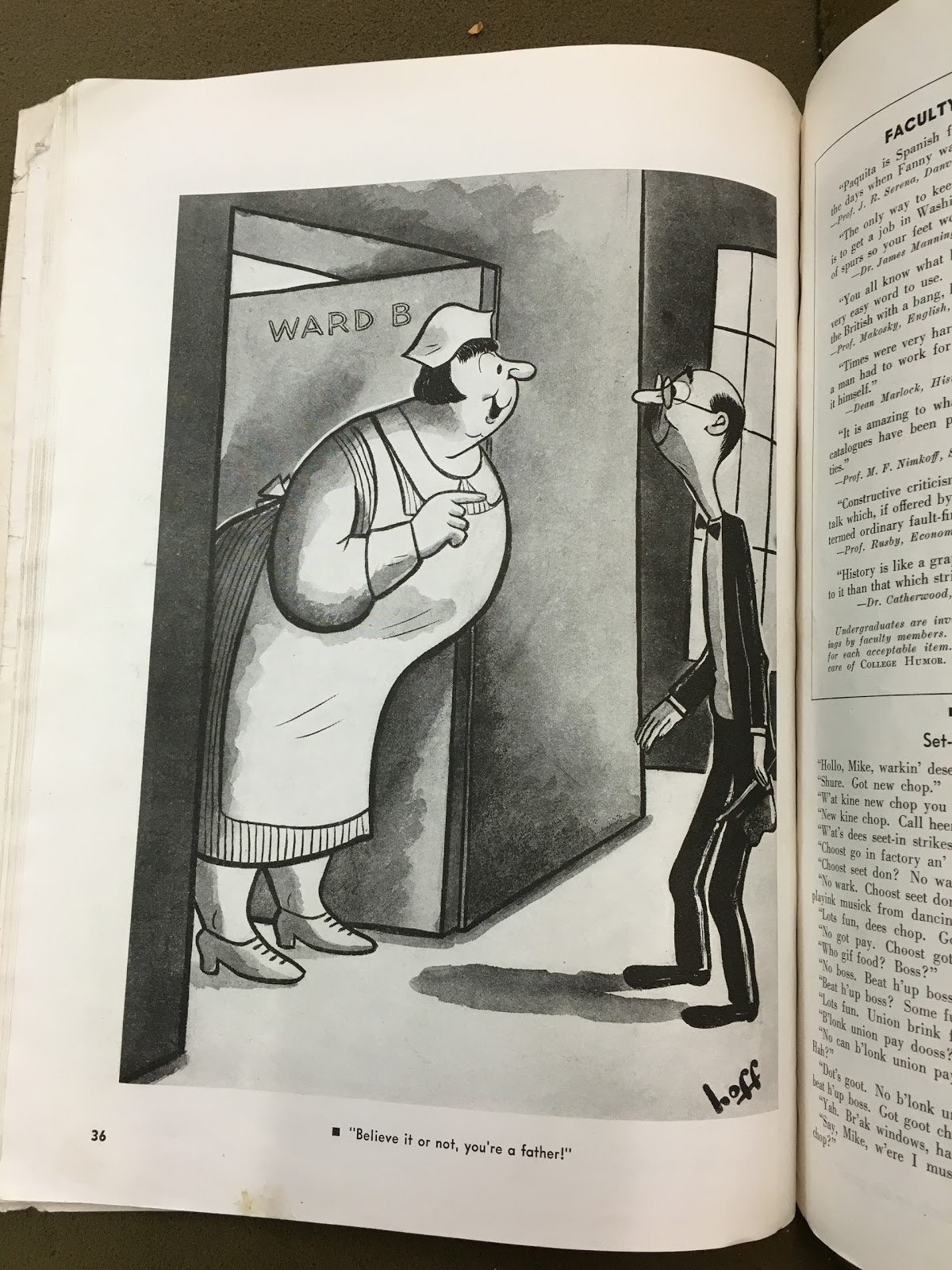 Attempted Bloggery: Syd Hoff in College Humor, October 1937