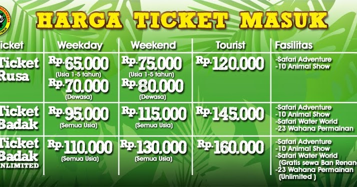 Berita ttg Harga Tiket Masuk Taman Safari Pandaan Aktual