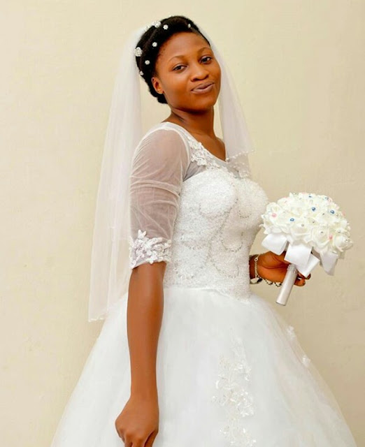  Meet pretty Nigerian bride who wore absolutely no makeup or jewelery on her wedding day