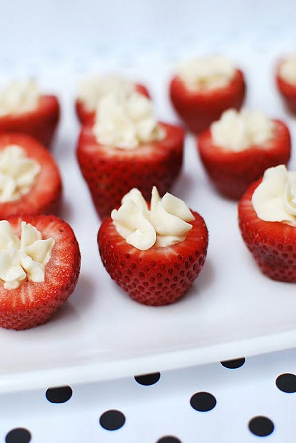 PiTop: Cream cheese filled strawberries