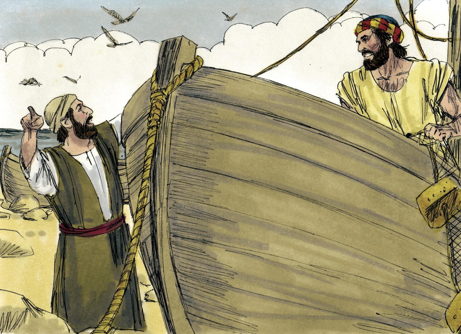 jesus in a boat clipart - photo #18